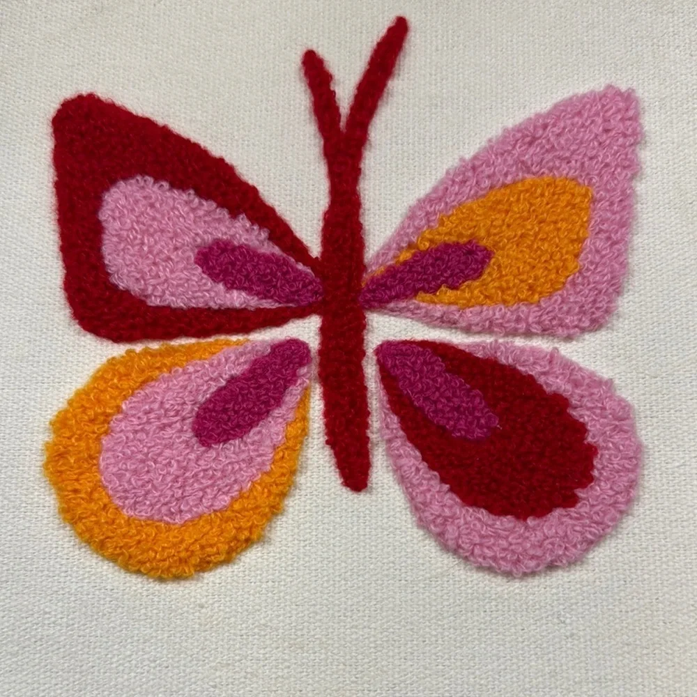 Molly & Rex Canvas Covered Lined Notebook with Crotchet Butterfly Cover